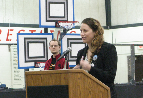 Tenrehte CEO Jennifer Indovina at the Eighth annual Rochester Rally