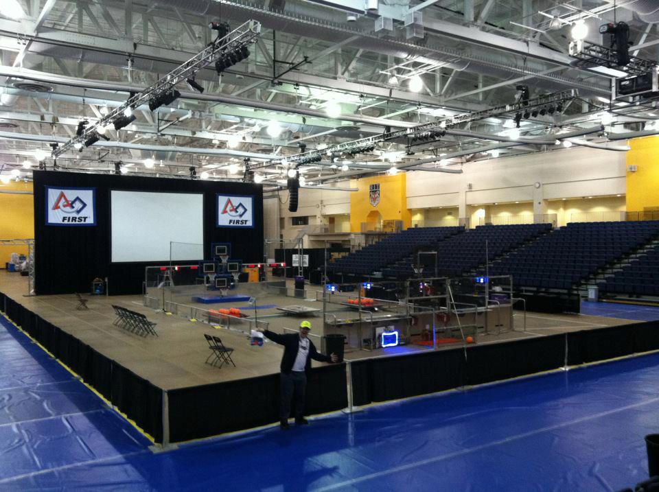The competition field for Rebound Rumble, 2012 FIRST Robotics Competition at RIT