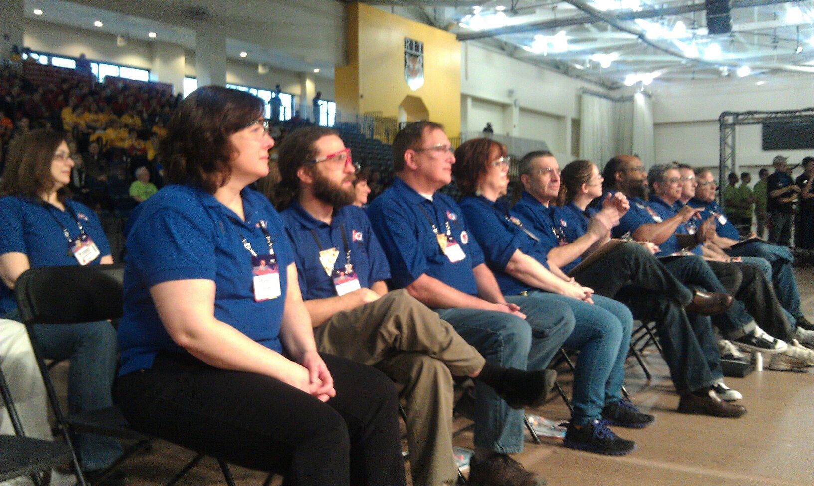 The judges for Rebound Rumble, the 2012 FIRST Robotics Competition at RIT