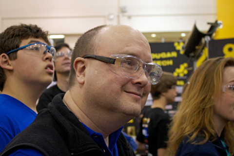 Lee Drake @ Rebound Rumble, the 2012 FIRST Robotics Competition at RIT